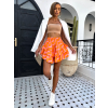 Oranžová volániková letná sukňa IRKANT