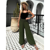 Khaki volné elegantní kalhoty ARAM (Veľkosť ONESIZE)