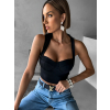 Černý elegantní korzet top DRAGAN (Veľkosť M/L)
