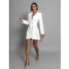 Biele sako šaty SIRIEL s gombíkmi