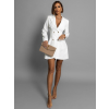 Biele sako šaty SIRIEL s gombíkmi