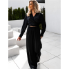 Čierne elegantné široké nohavice ELIZON