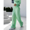 Zelené elegantné široké nohavice ELIZON