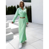 Zelená saténová dlhá sukňa JALIEN