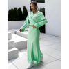 Zelená saténová dlhá sukňa JALIEN