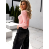 Ružový svetrík s golierom DARATE