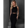 Čierny dvojdielny komplet so sukňou COVE