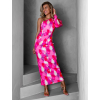Ružové dlhé elegantné šaty KAROT