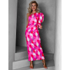 Ružové dlhé elegantné šaty KAROT