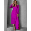 Fialové dlhé elegantné šaty AUTIS so zaväzovaním