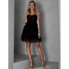 Čierne tylové krátke spoločenské šaty SARANE