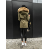 Khaki parka HAZEL s kožíškem