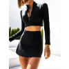 Crop top Zip UP - black (Veľkosť One size)