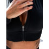 Crop top Zip UP - black (Veľkosť One size)