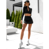Crop top Zip UP - black (Veľkosť One size)