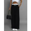 Černé elegantní široké kalhoty HASACAN (Veľkosť L)