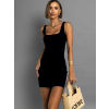 Čierne krátke mini šaty KOMLOT