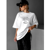 Oversized Tričko Silence - white