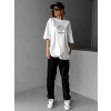 Oversized Tričko Silence - white
