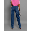Tmavé mom jeans džíny PUHALA (Veľkosť L)