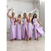 Svetlo fialové dlhé viazacie šaty KATIE pre družičky