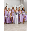 Svetlo fialové dlhé viazacie šaty KATIE pre družičky