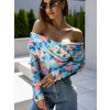 Modré květinové body LIBAROT (Veľkosť ONESIZE)
