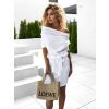 Bílé bavlněné sportovní šaty VARINIA na zavazování (Veľkosť ONESIZE)