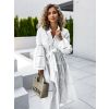 Bílé dlouhé košilové elegantní šaty KIRELINI (Veľkosť M/L)