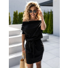 Čierne bavlnené športové šaty VARINIA na zaväzovanie