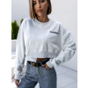 Šedá bavlnená crop mikina WADIE