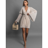Béžové krátke plisované šaty KAROLIN