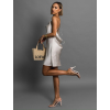 Béžové krátke šaty CHICKET s viazaním na chrbte