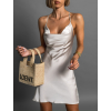 Béžové krátke šaty CHICKET s viazaním na chrbte
