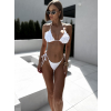 Bílé dvojdílné plavky bikiny KADELON na zavazování (Veľkosť M/L)