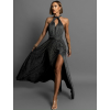 Čierne dlhé variabilné spoločenské šaty CUPAUCA