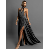 Čierne dlhé variabilné spoločenské šaty CUPAUCA