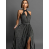 Čierne dlhé variabilné spoločenské šaty CUPAUCA