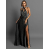 Čierne dlhé variabilné spoločenské šaty CUPAUCA