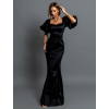 Čierne spoločenské dlhé šaty GLAMYT
