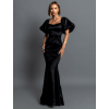 Čierne spoločenské dlhé šaty GLAMYT