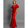 Červené spoločenské dlhé šaty GLAMYT na ples