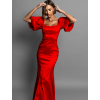 Červené spoločenské dlhé šaty GLAMYT na ples