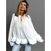 Biela blúzka PATRYK s volánikmi