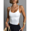 Biele basic body KLOTHO na špagetové ramienka