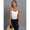 Biele basic body KLOTHO na špagetové ramienka