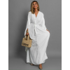 Biele dlhé oversize tunika šaty RUFINUS