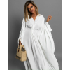 Biele dlhé oversize tunika šaty RUFINUS