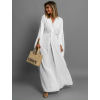Biele dlhé oversize tunika šaty RUFINUS