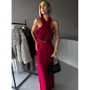 Bordó variabilné dlhé šaty HAARLEN